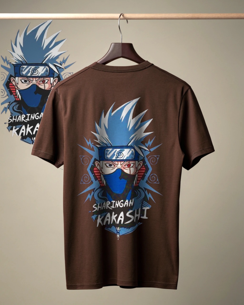 Naruto Kakashi Sharingan Printed T-Shirt