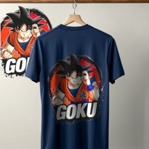 🔥 Goku Anime T-Shirt – Navy Blue Edition 🔥