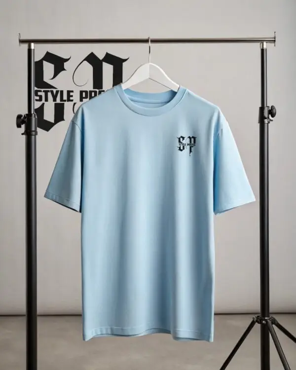 Batman Oversized T-Shirt – Light Sky Blue - Image 2