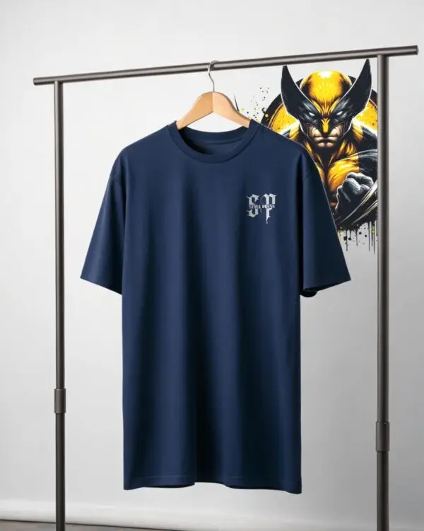 Wolverine Oversized T-Shirt – Navy Blue - Image 2