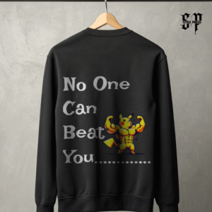 No One Can Beat You Pikachu Printed Sweatshirt