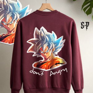 “Don’t Angry” Goku Printed Sweatshirt