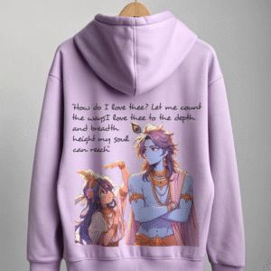 StylePress “How Do I Love Thee” Krishna & Radha Printed Hoodie
