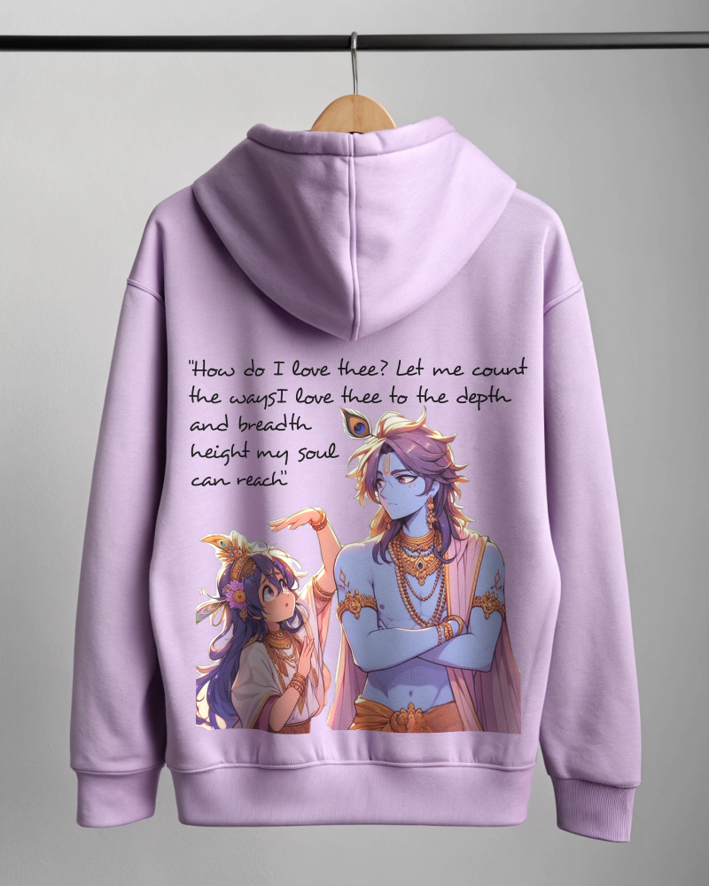 StylePress “How Do I Love Thee” Krishna & Radha Printed Hoodie