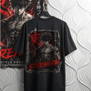 StylePress Strength Anime Oversized T-Shirt